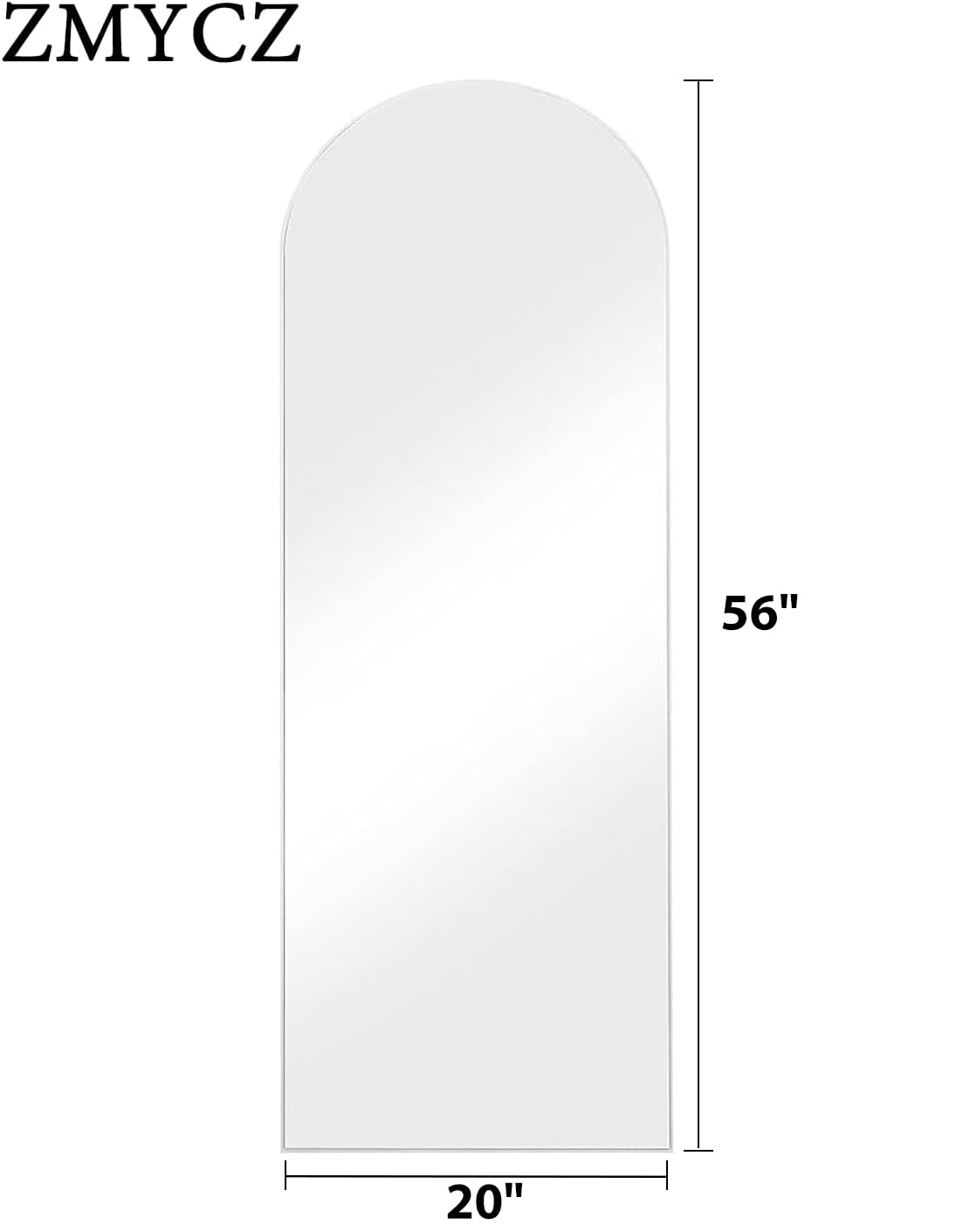 ZMYCZ mirror with floor stand profile demonstrating stable freestanding use