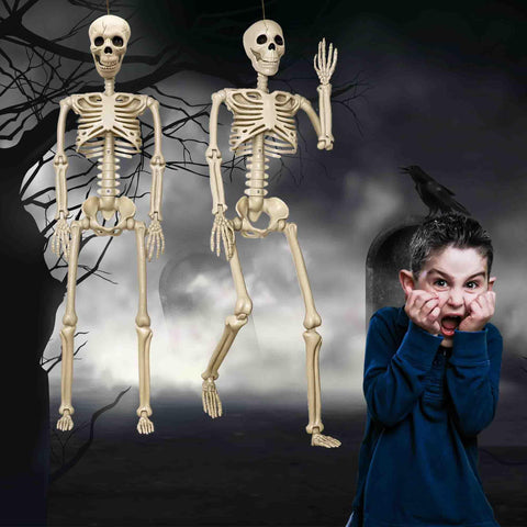 Znorso hanging skeleton on porch demonstrating easy suspension and spooky effect