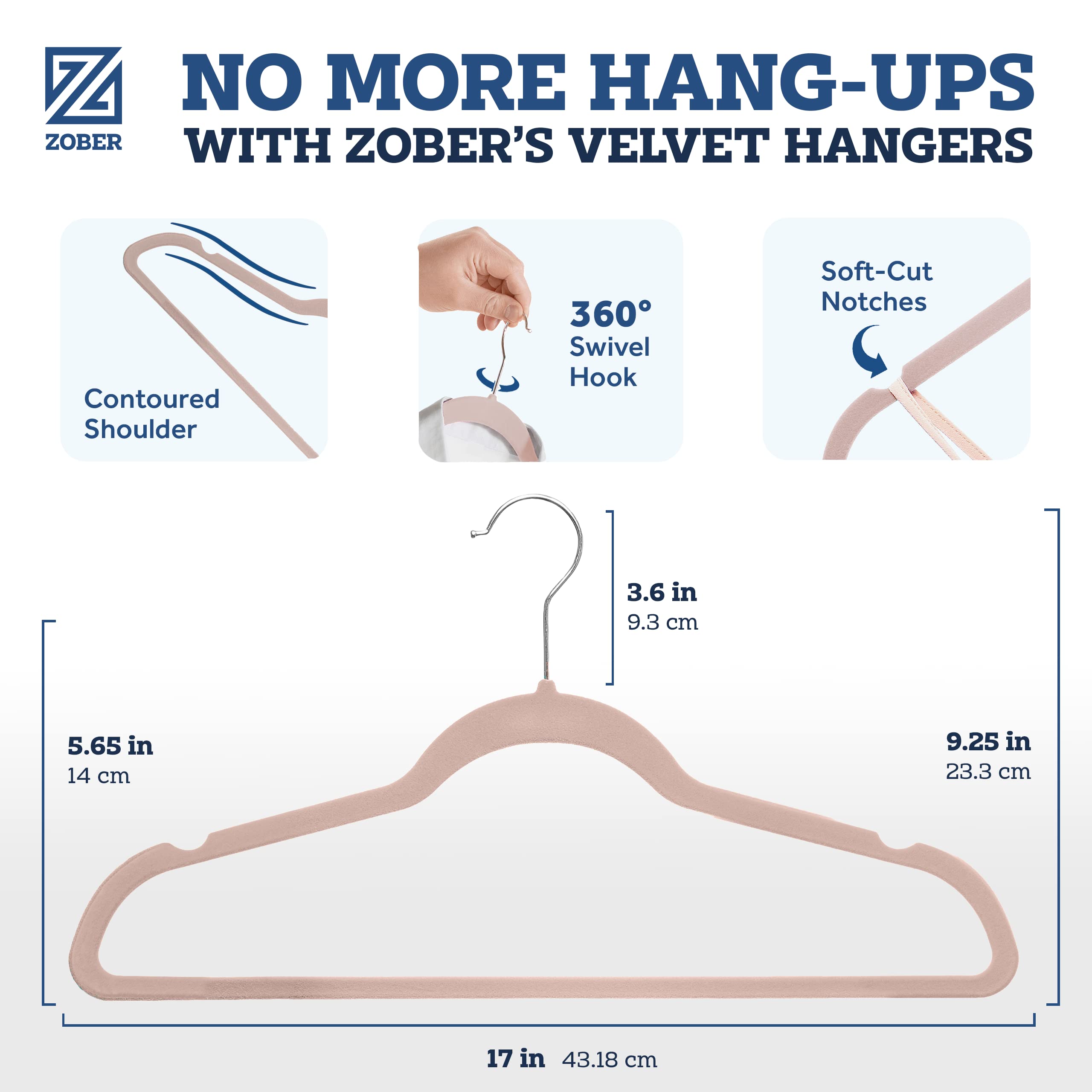 ZOBER swivel hook detail allowing easy rotation and convenient access