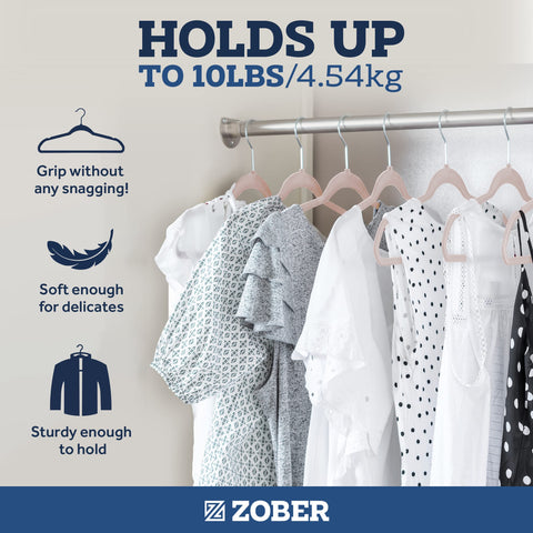 ZOBER notched shoulder detail securing straps to prevent slipping