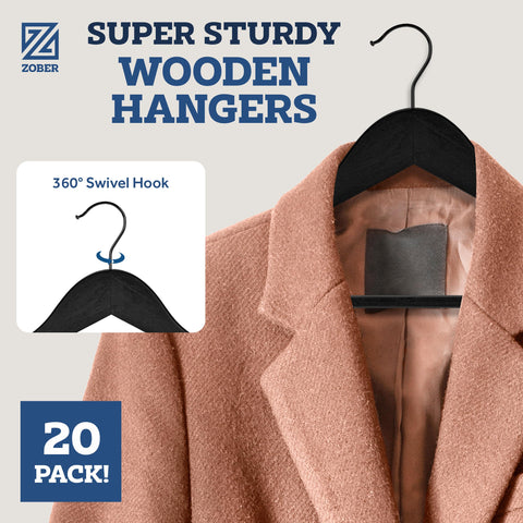 ZOBER contoured shoulder close-up showing crease-free support for jackets