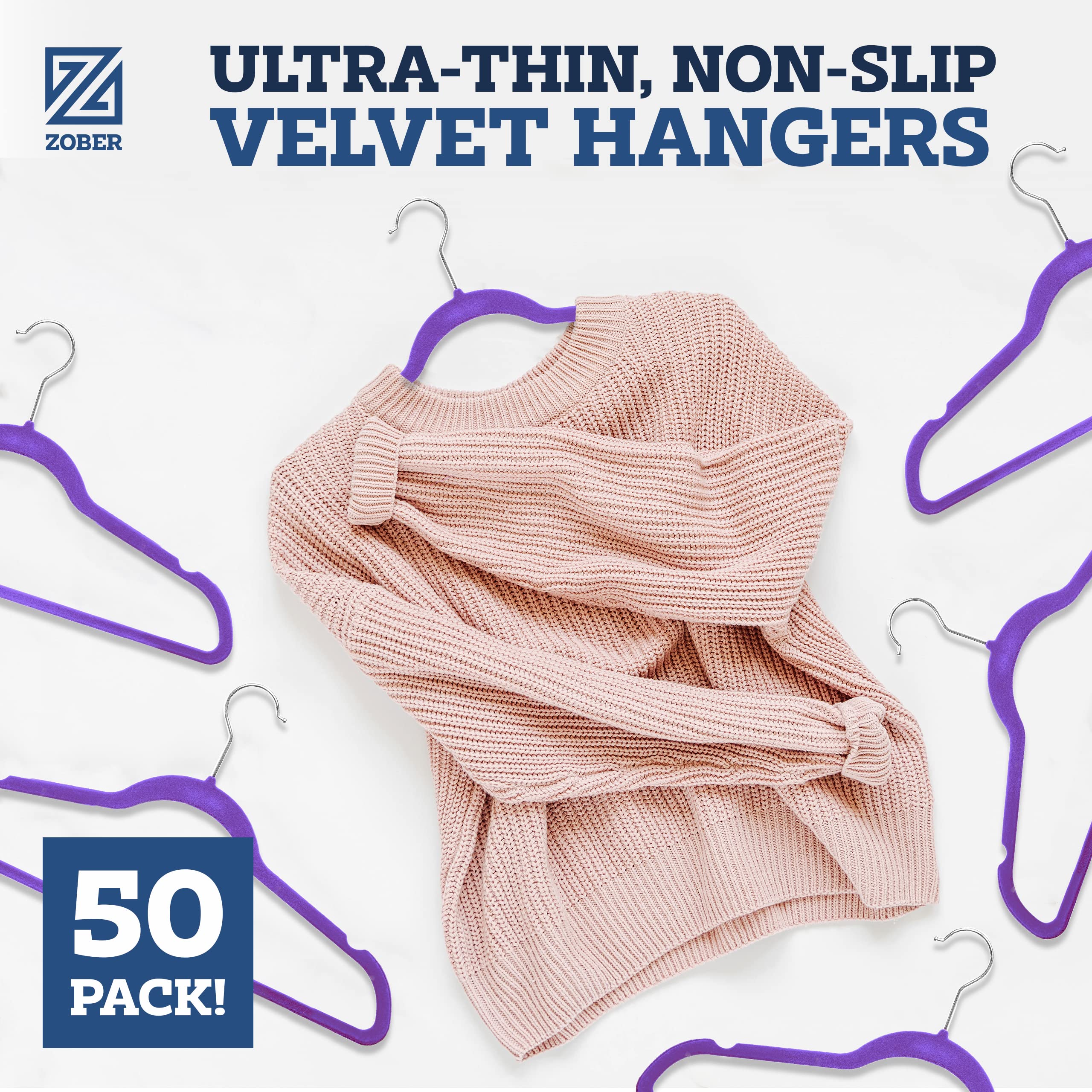 ZOBER close-up showing soft velvet texture for secure garment grip