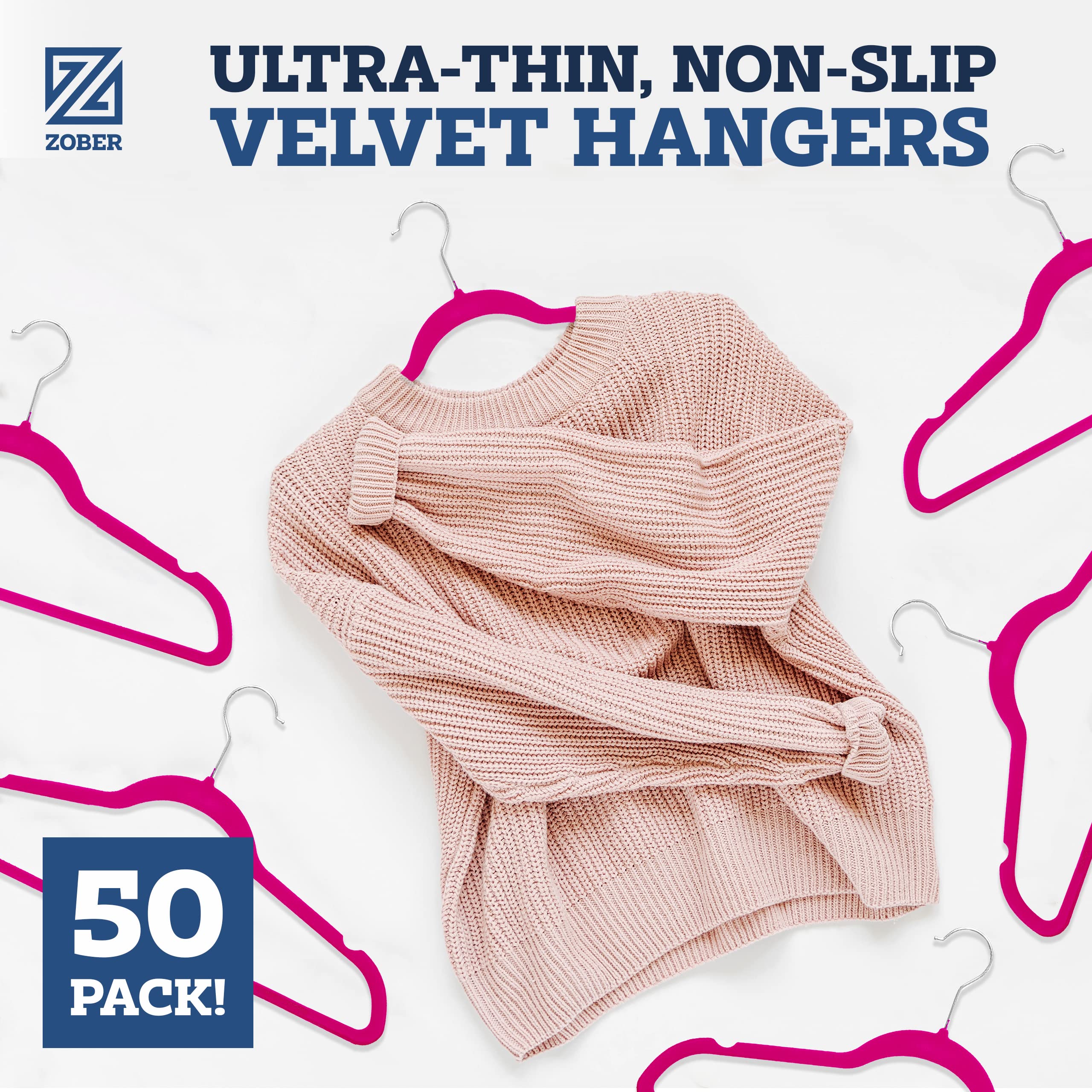 ZOBER velvet texture close-up showing non-slip grip benefit