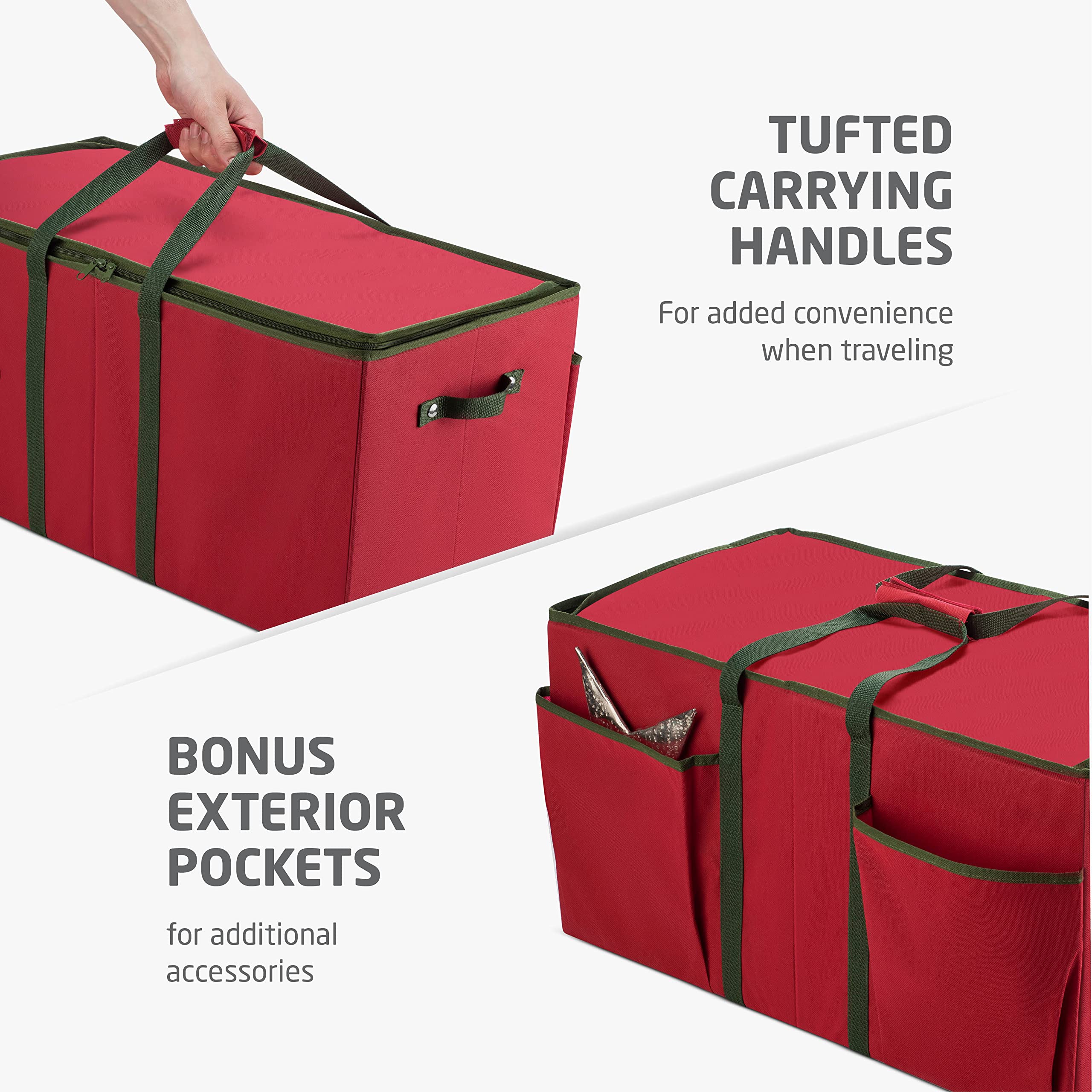 ZOBER exterior pocket holding accessories for fast setup and organization