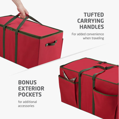 ZOBER exterior pocket holding accessories for fast setup and organization