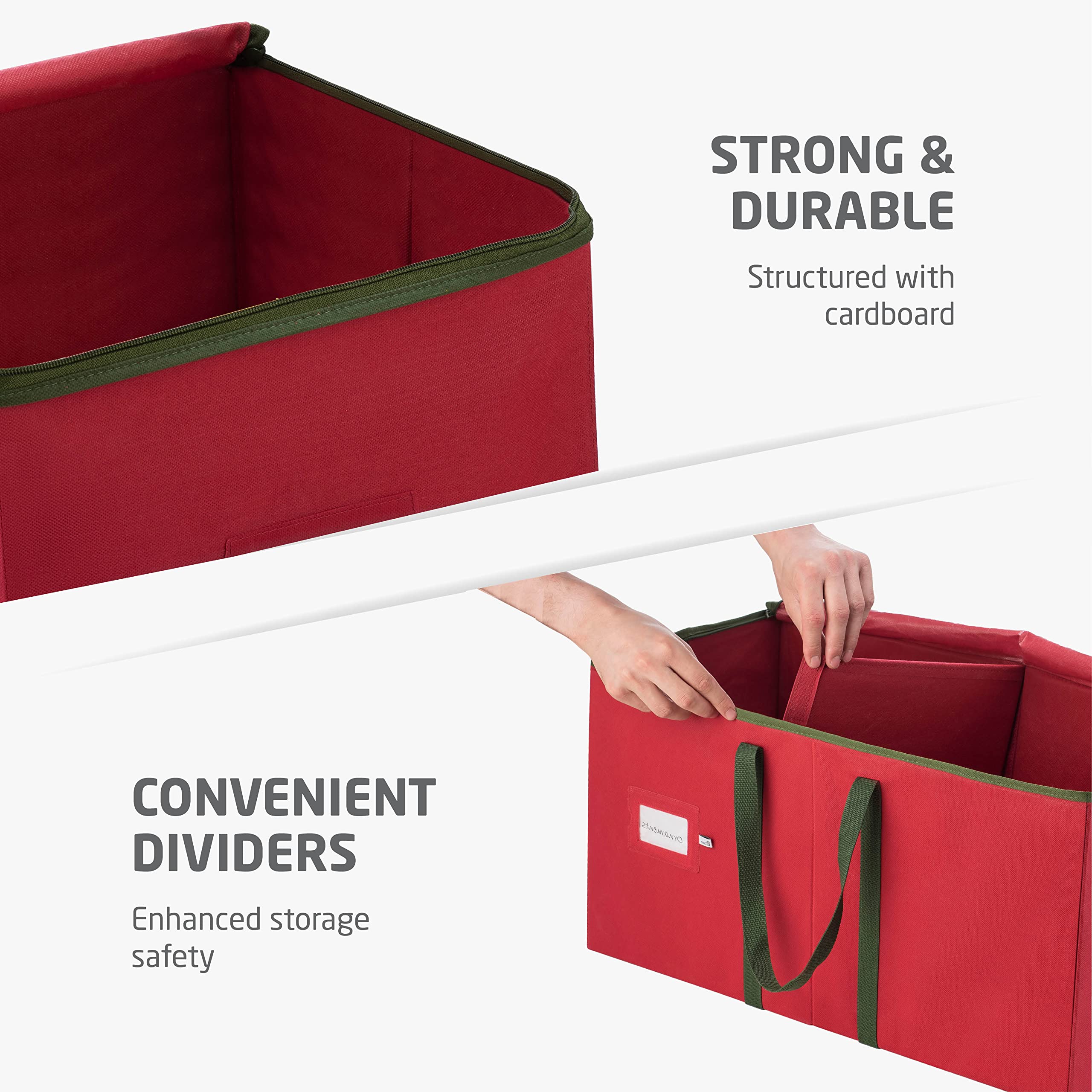 ZOBER exterior side pocket and dual zipper offering quick storage for hooks and accessories