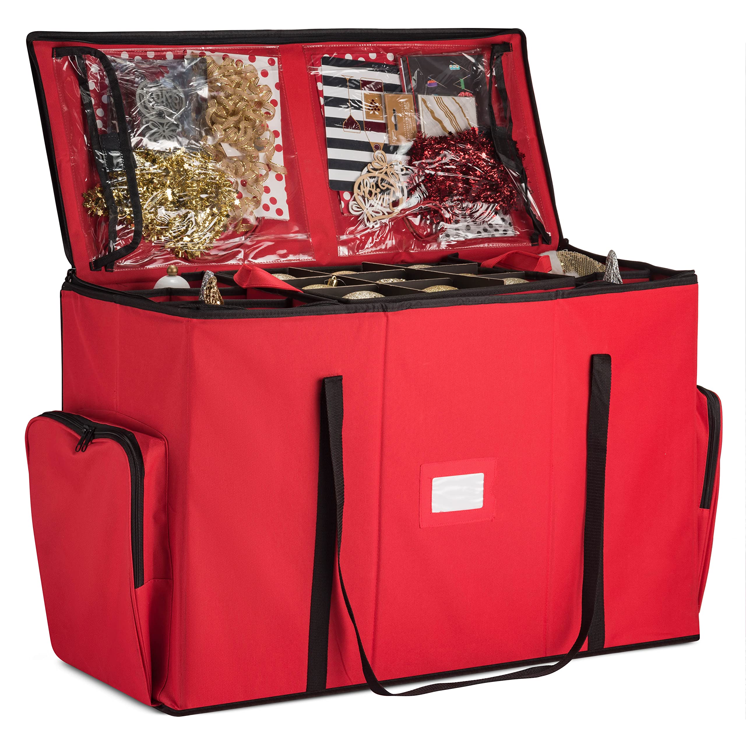 ZOBER red organizer front view showing capacity and protection