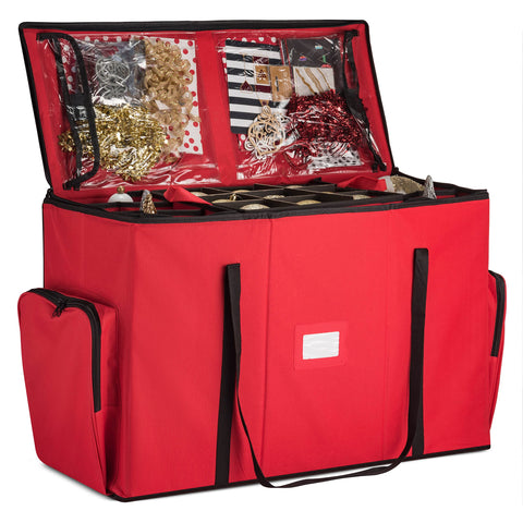 ZOBER red organizer front view showing capacity and protection