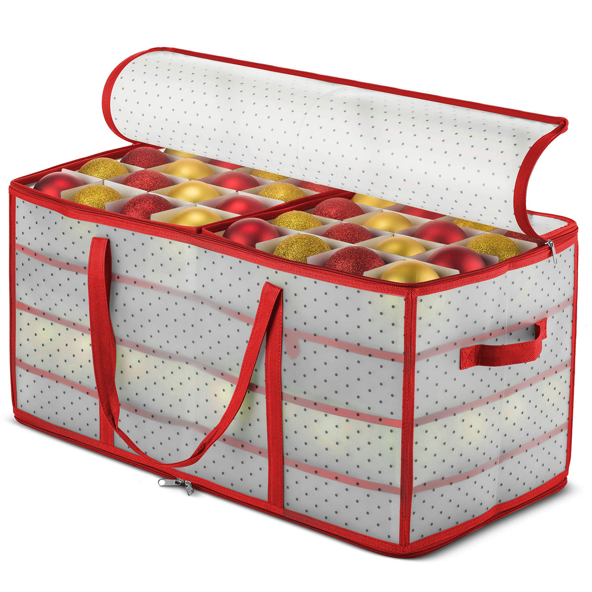 ZOBER front view red organizer showing capacity and compact benefit