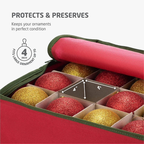 ZOBER organizer stored on a shelf adding festive order and visible labeling