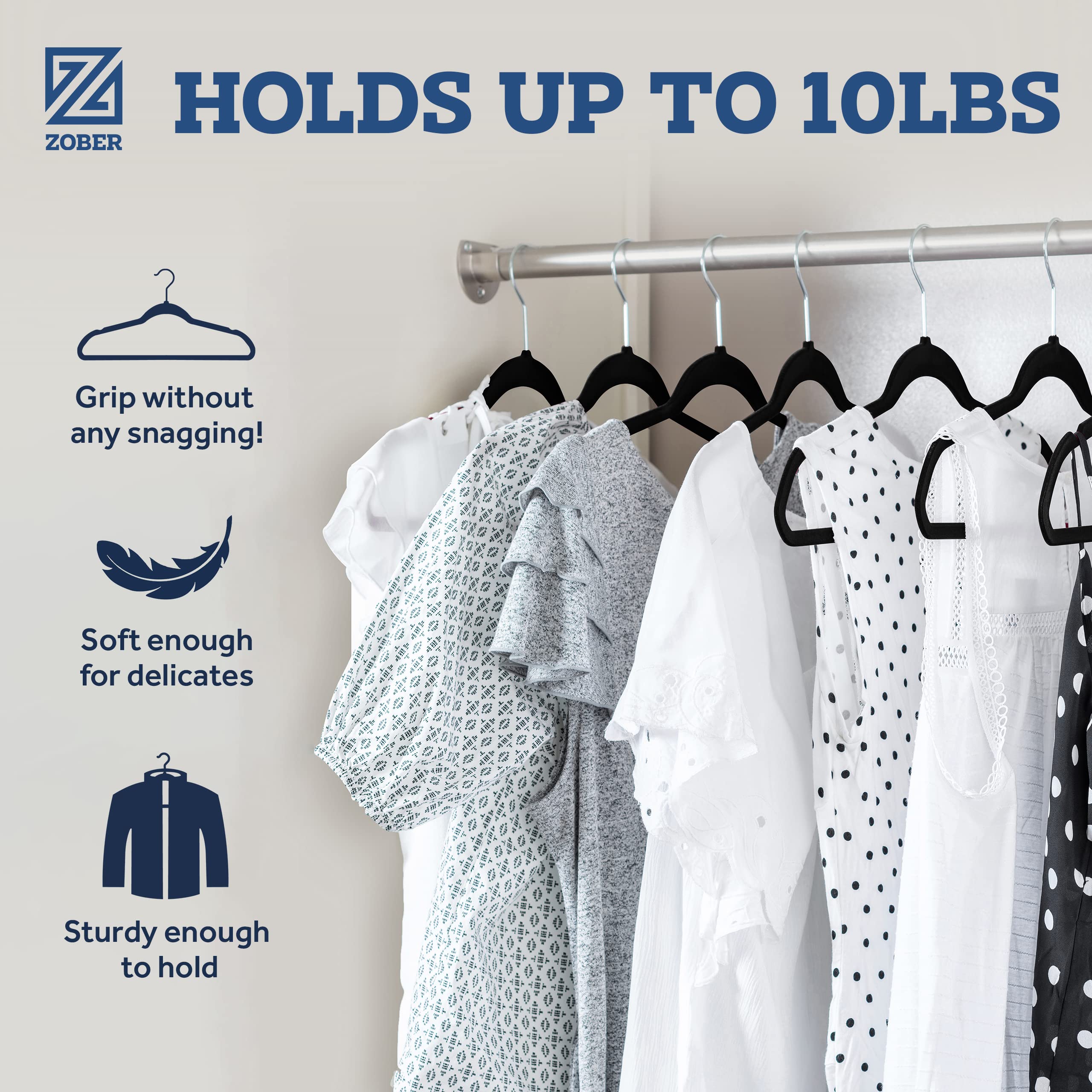 ZOBER notched shoulder detail preventing strap slips and protecting garments