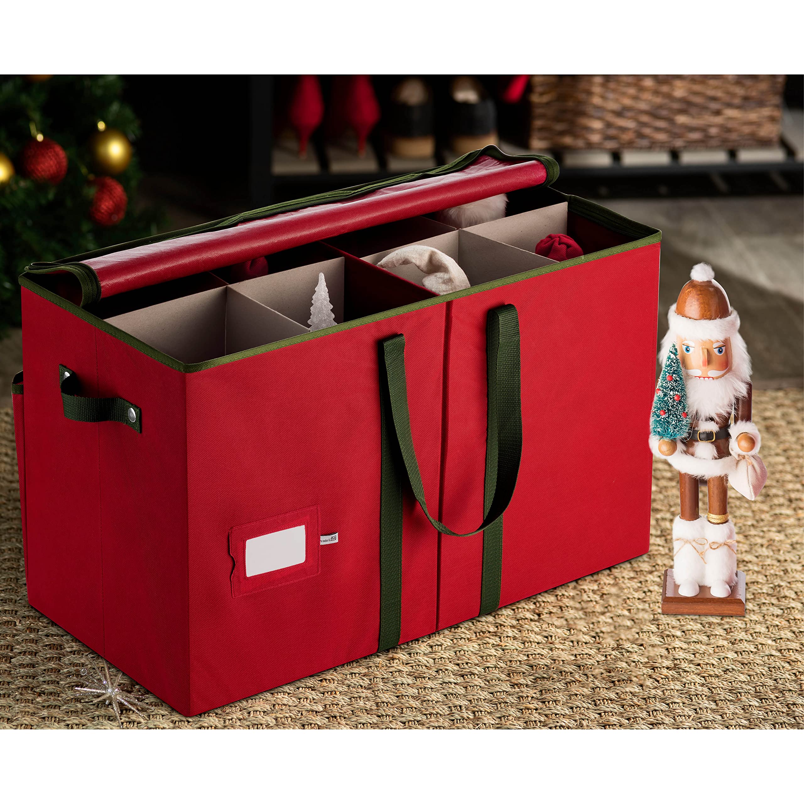 ZOBER open box with cardboard dividers protecting figurines from damage