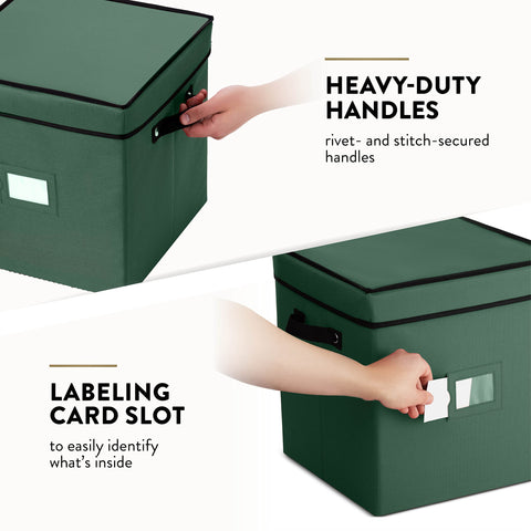 ZOBER box beside hands for scale to demonstrate capacity and convenient portability