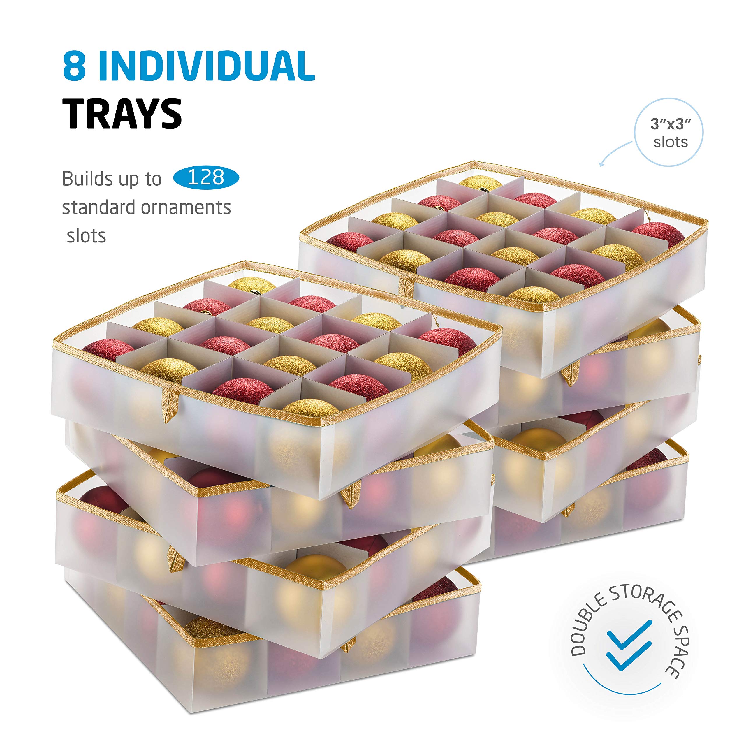 ZOBER ornament in tray demonstrating secure fit and size scale