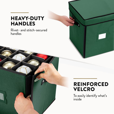 ZOBER ornaments seated in individual compartments preventing collisions