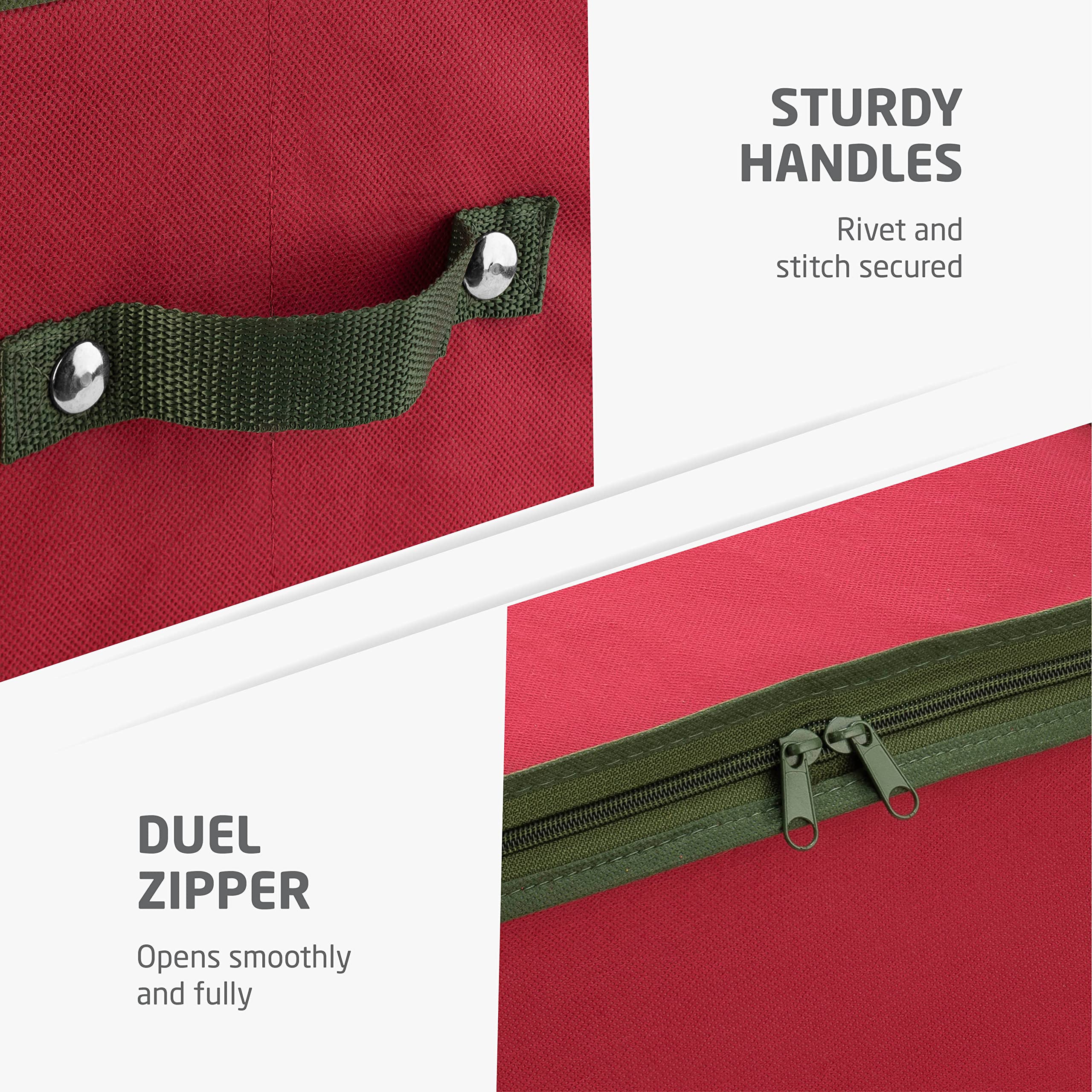 ZOBER side handle and reinforced stitching demonstrating sturdy transport
