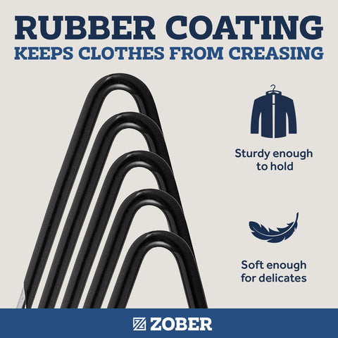 ZOBER stacked slim-profile hangers increasing hanging capacity benefit