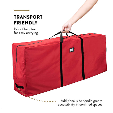 ZOBER reinforced top and side handles for stable carrying and reduced strain