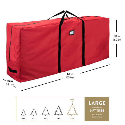 ZOBER tree partially inside bag to show ample interior space and proper fit