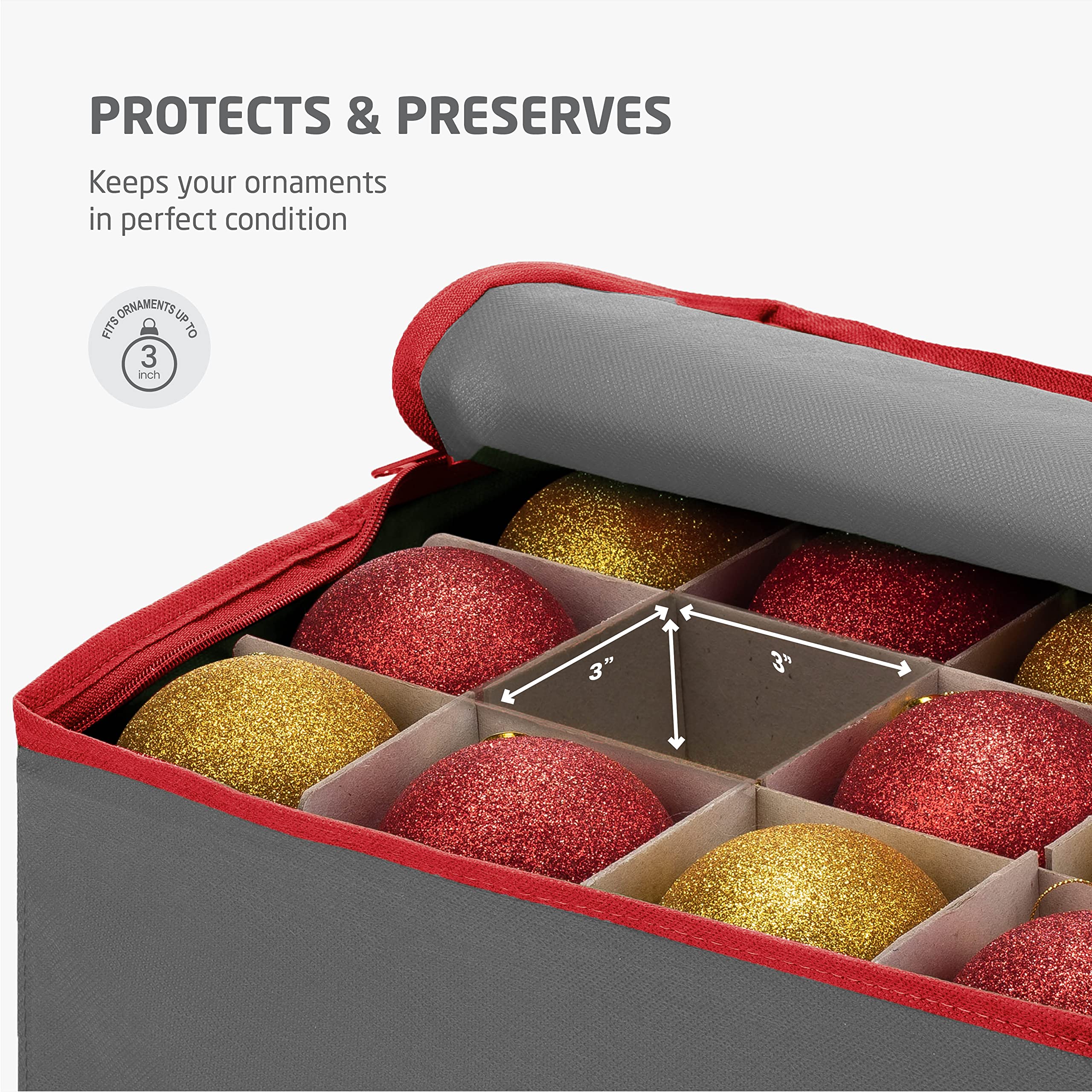 ZOBER storage box placed under tree showing tidy holiday organization benefit