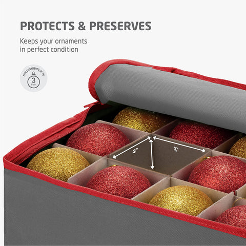ZOBER storage box placed under tree showing tidy holiday organization benefit