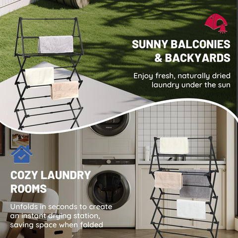 ZOES HOMEWARE placed on a balcony drying towels for versatile outdoor use