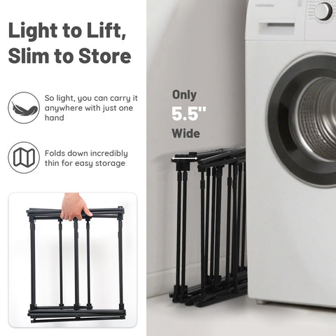 ZOES HOMEWARE next to chair to show real-world size and space savings