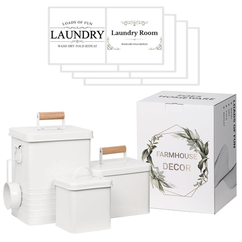 ZOES HOMEWARE front view of three canisters for neat storage and style