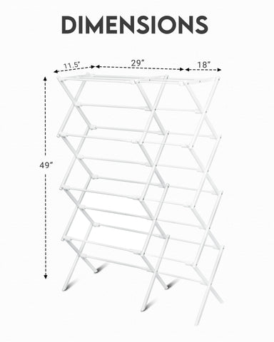 ZOES HOMEWARE material label showing steel and ABS for rust resistance benefit