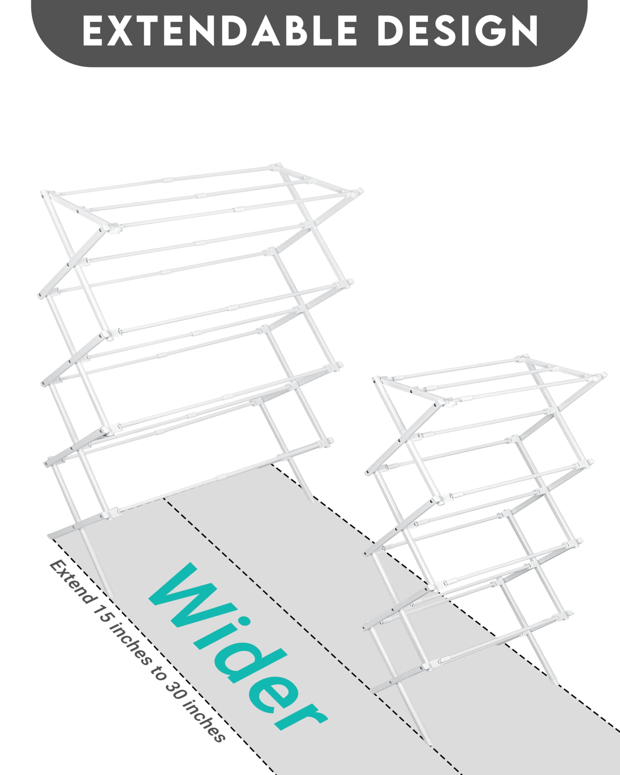 ZOES HOMEWARE rack beside common items to show size and portability benefit