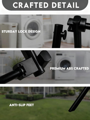 ZOES HOMEWARE adjustable width slide mechanism demonstrating customizable fit for tight spaces