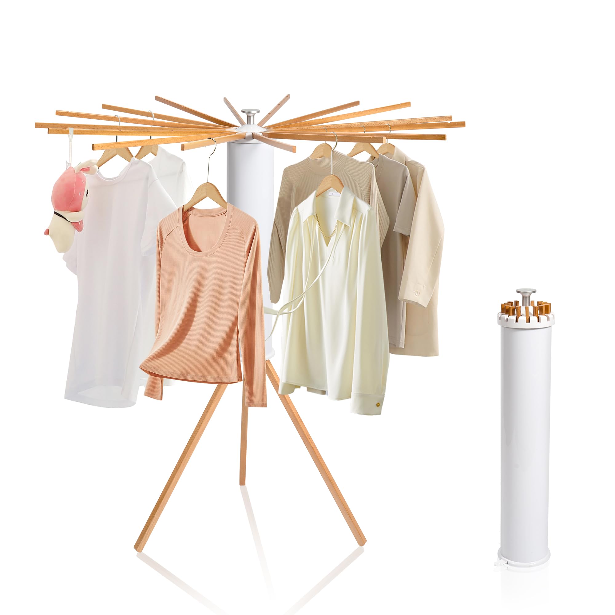 ZOFGENOW front view of rotary drying rack showing full capacity benefit