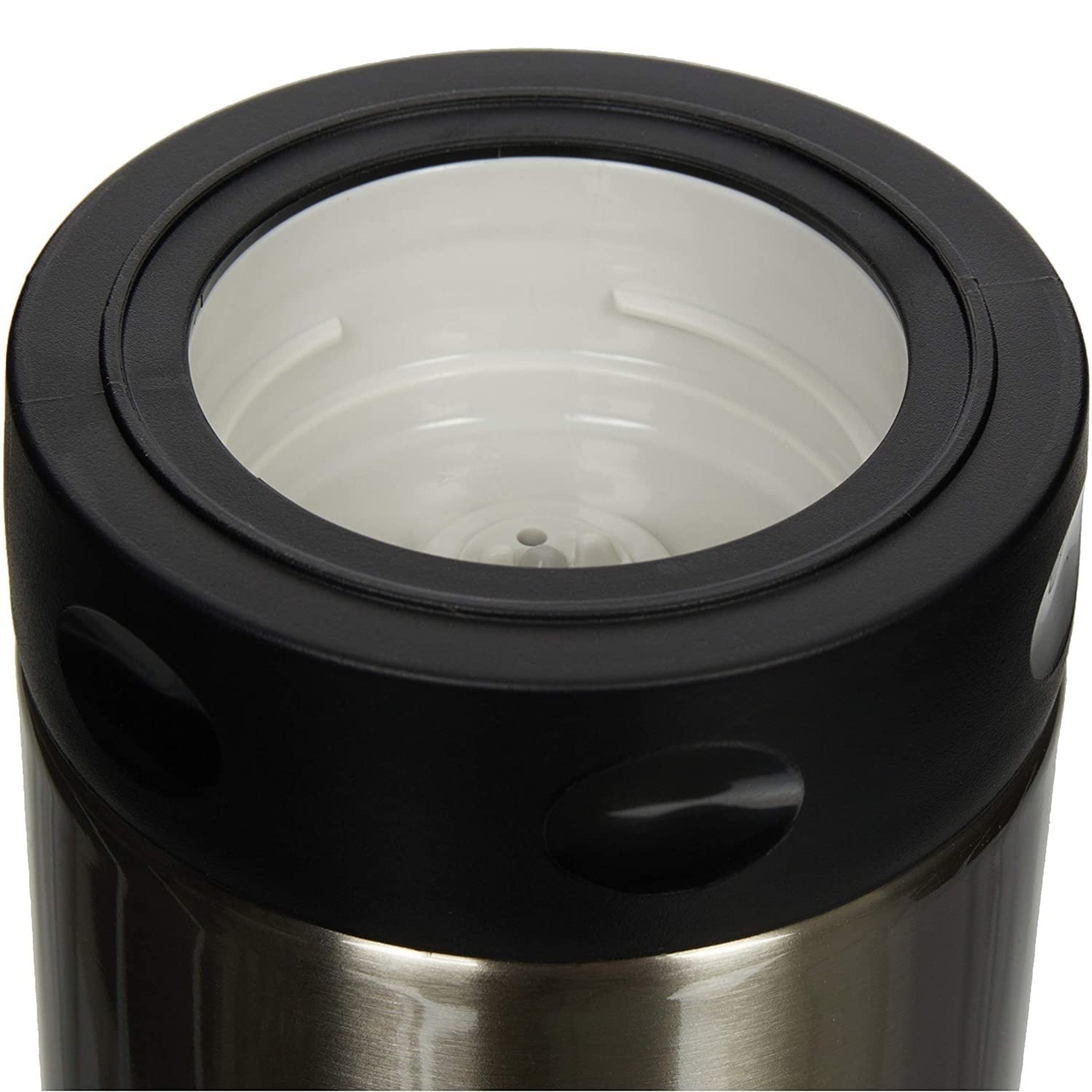 Zojirushi jar wide mouth close-up highlighting 2.5-inch opening for easy filling and cleaning