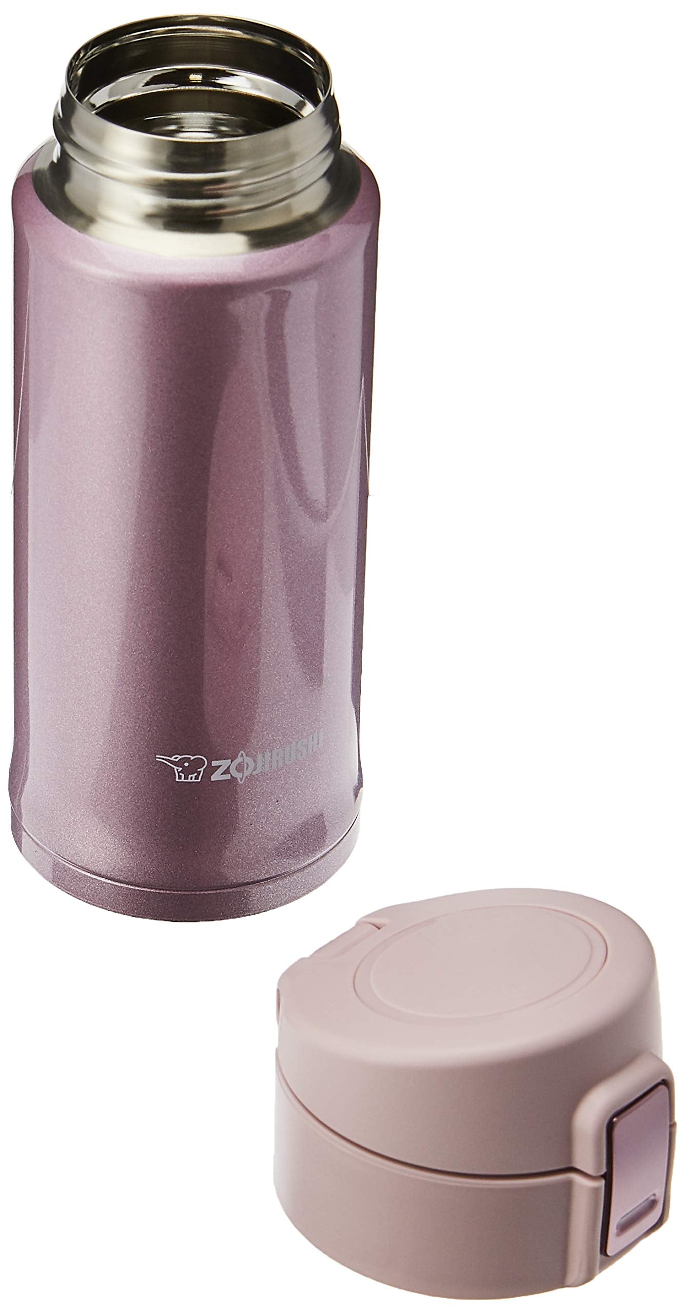 Zojirushi Slick Steel interior close-up highlighting sanitary stain resistance benefit