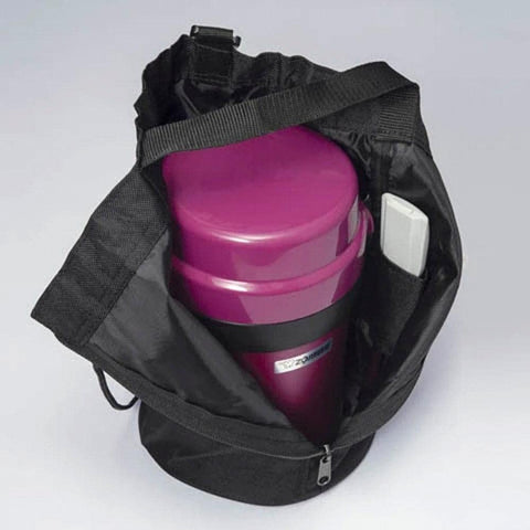 Zojirushi Mr. Bento included forked spoon with cover illustrating convenient utensils benefit