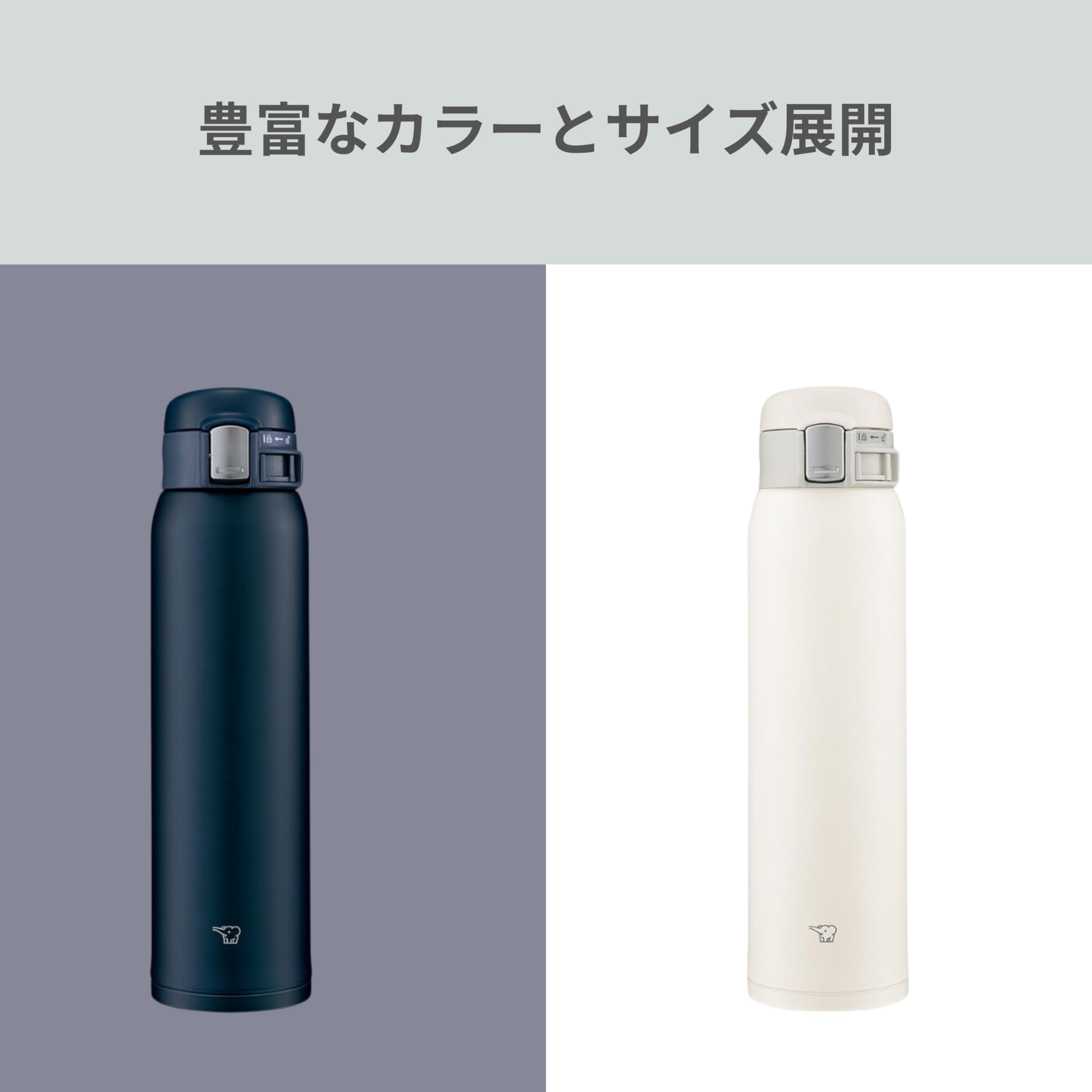 Zojirushi bottle being sipped on a commute offering convenient direct drinking on the go