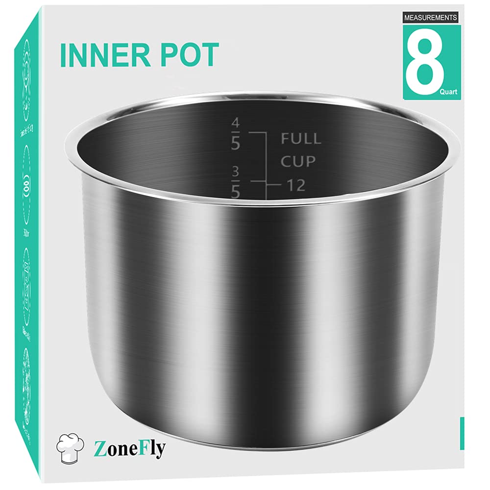 ZoneFly front view of replacement inner pot showing full stainless bowl benefit