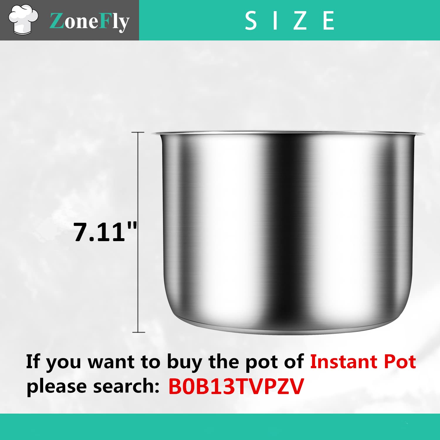ZoneFly pot beside measuring cup showing 8-quart scale and capacity benefit