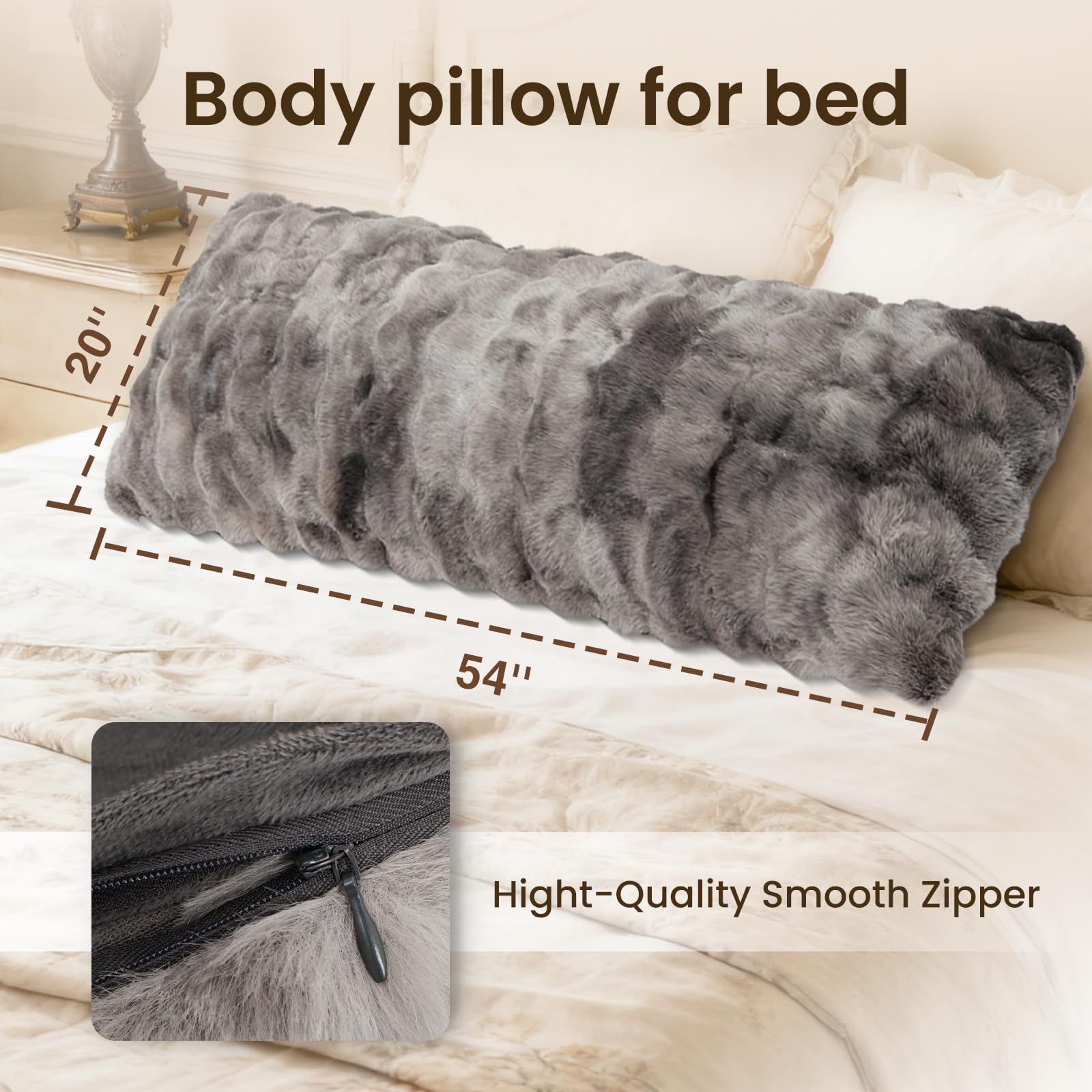 ZonLi close-up of faux rabbit fur texture for luxurious softness
