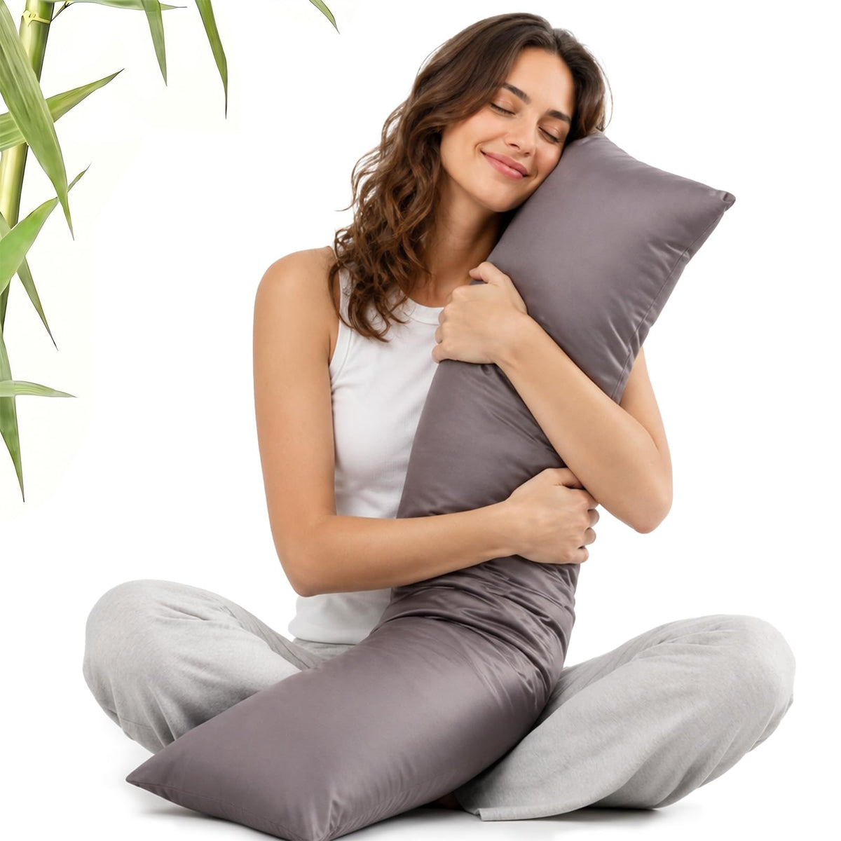 ZonLi front view full pillow showing length and cooling cover benefit