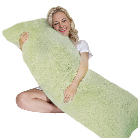 ZonLi full body pillow front view showing large firm support and restful benefit