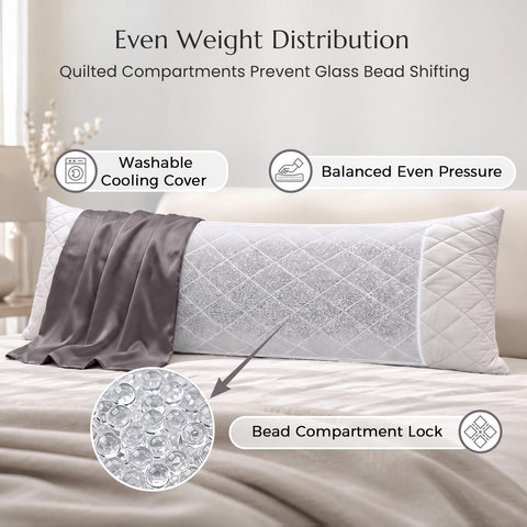 ZonLi interior view shows hypoallergenic glass beads for steady pressure benefit