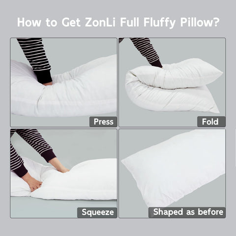 ZonLi body pillow styled on bed demonstrating restful lifestyle use