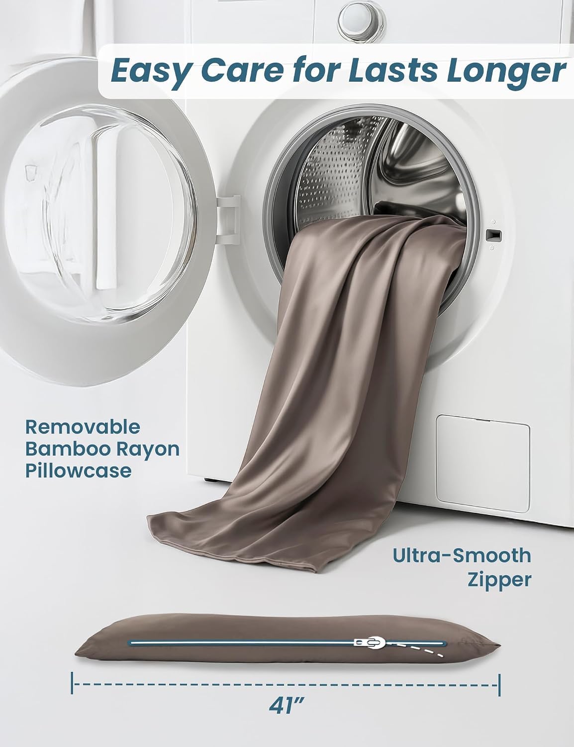 Lifestyle shot of ZonLi pillow used for reading in bed providing supportive comfort while lounging