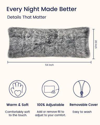 ZonLi full pillow beside ruler displaying large size and scale