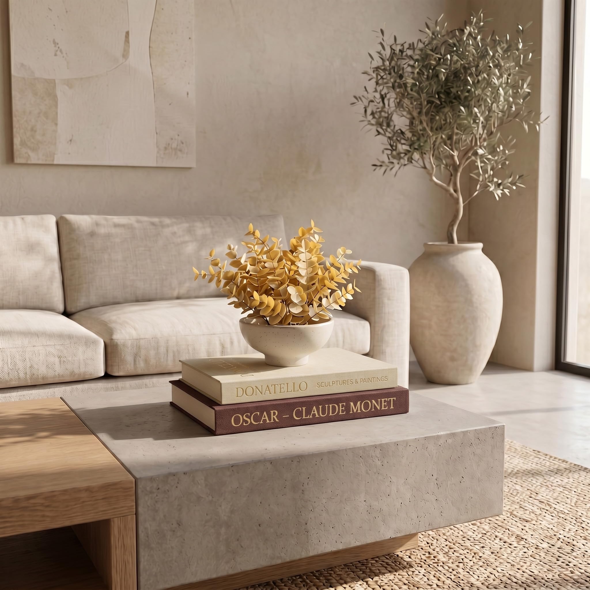 ZOTEdecor styled on coffee table adding layered decor and hidden utility