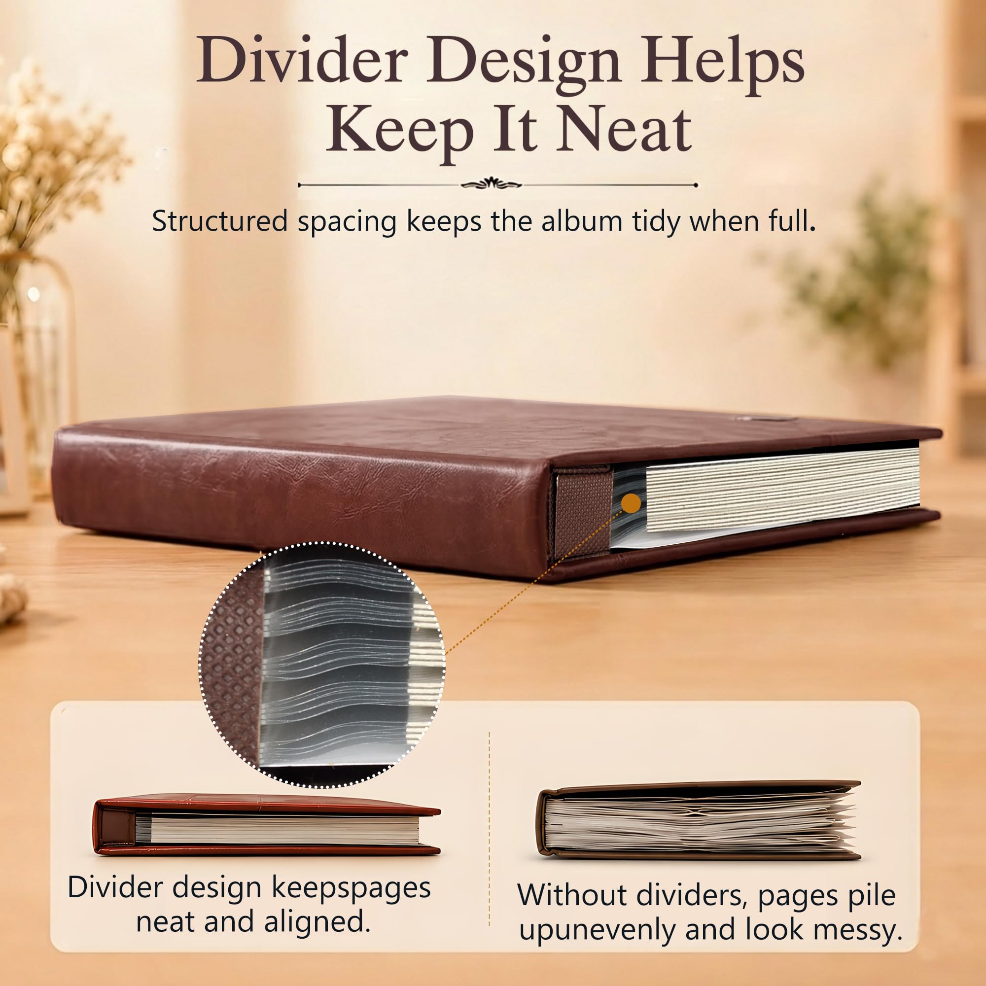 Zoview album on shelf demonstrating stylish display and shelf-ready size