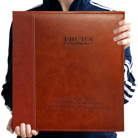 Zoview front cover showing red-brown PU leather and classic look for display