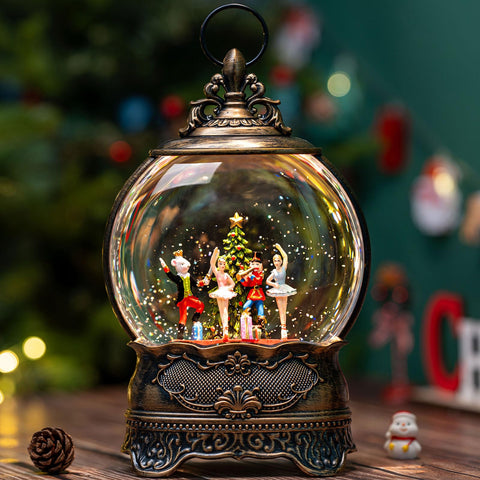 ZQQLITE front lantern view showing nutcracker scene and warm glow benefit