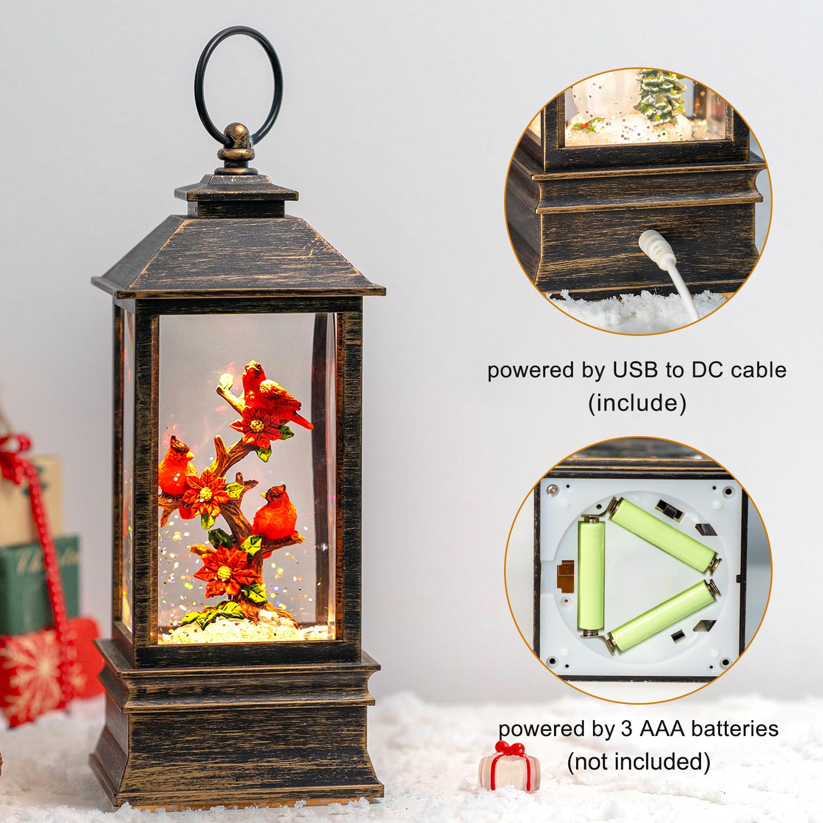 ZQQLITE lit lantern at night creating warm festive light and cozy ambiance